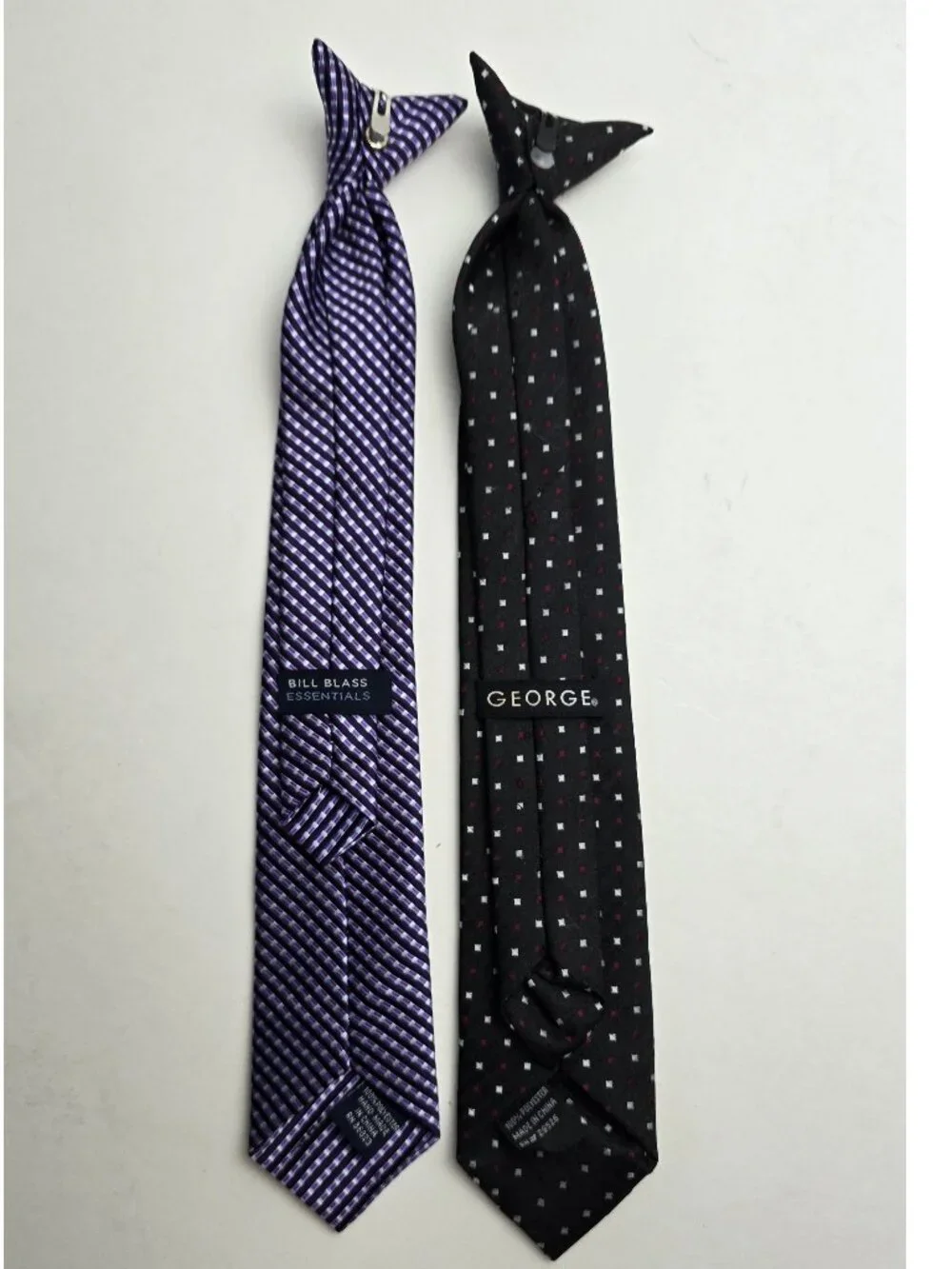 Boys Clip-On Ties - Bill Blass Essentials & George brand